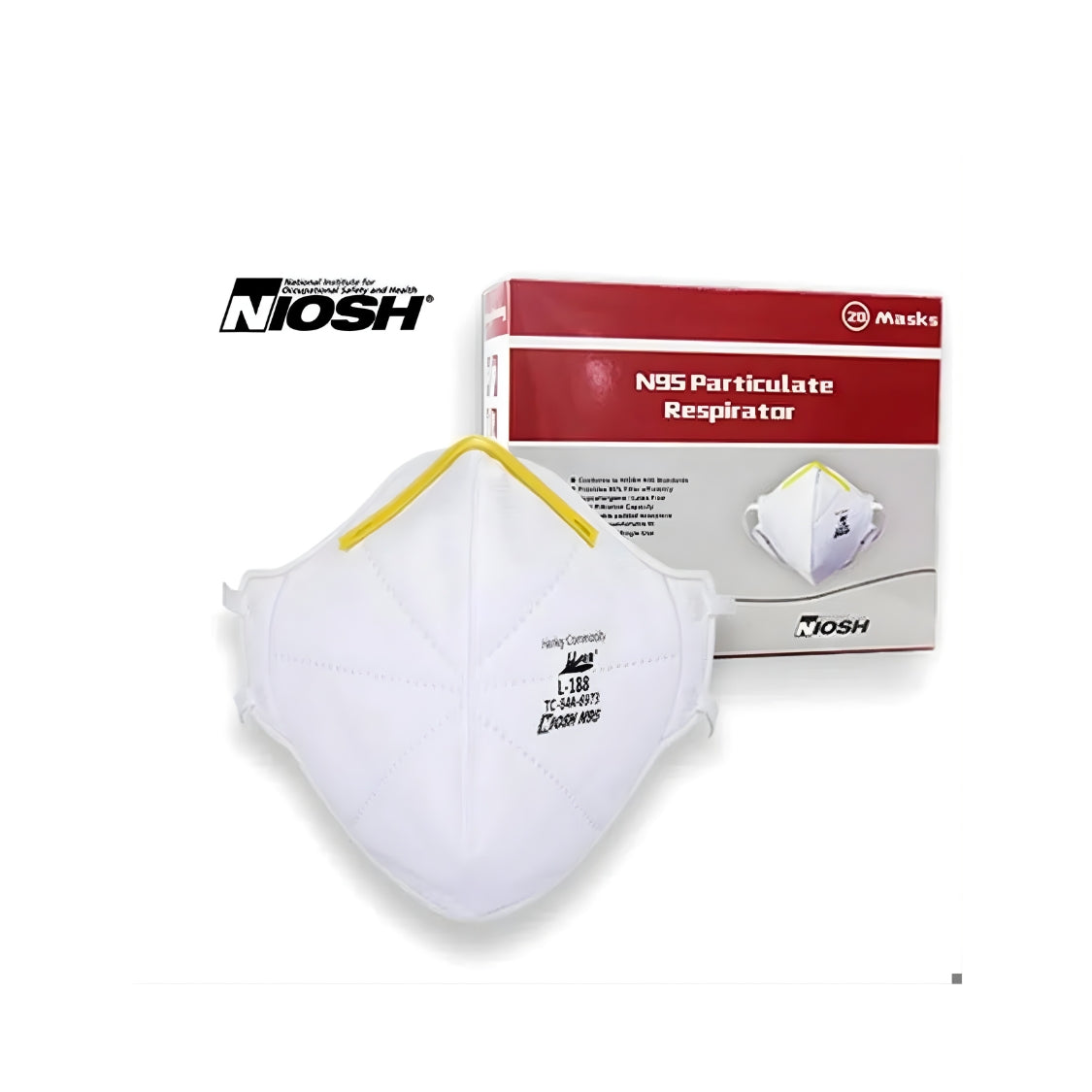 Harley N95 Particulate Respirator - 1 Carton (20 Boxes x 20 / 400 masks)