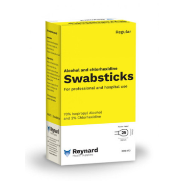 Reynard Alcohol and Chlorhexidine Swabsticks - Box/50