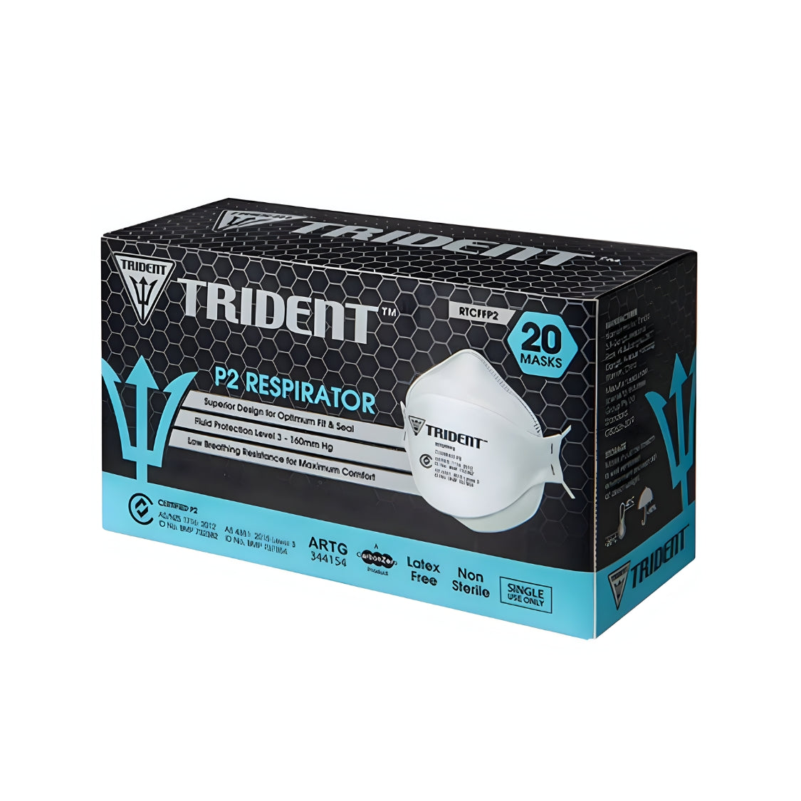 Trident P2 Industrial and Level 3 Surgical Respirator - Pack of 20