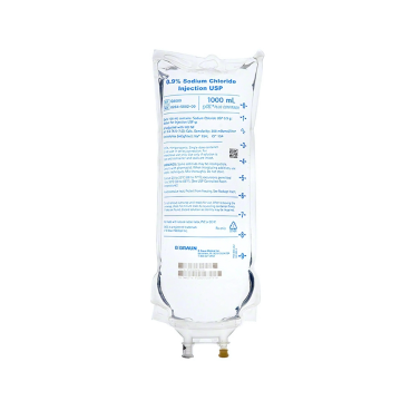 B Braun 0.9% Sodium Chloride Injection IV bag USP - 1000 mL