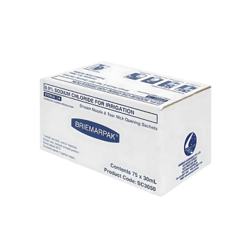 Briemar Sodium Chloride 0.9% for irrigation 30ml Sachet - Box 75