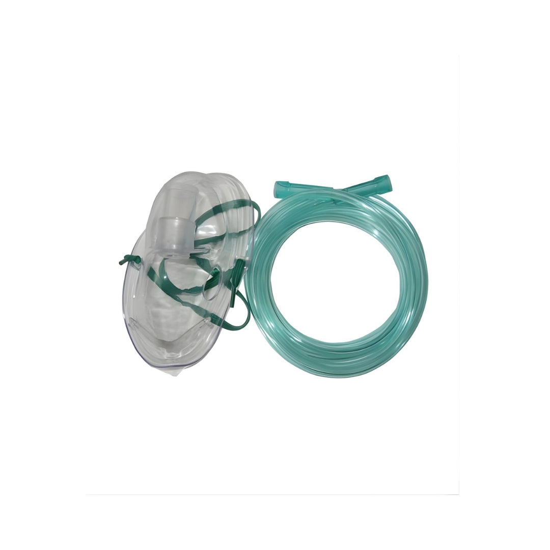 Disposable Elongated Adult Oxygen Therapy Mask with Elastic Strap and 2.1m Oxygen Tube