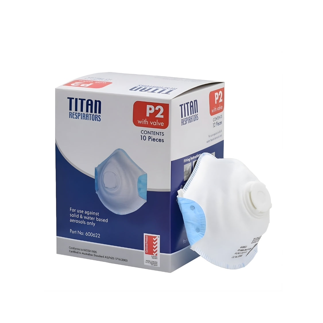 TITAN P2 Valved Disposable Respirator (10 pcs)