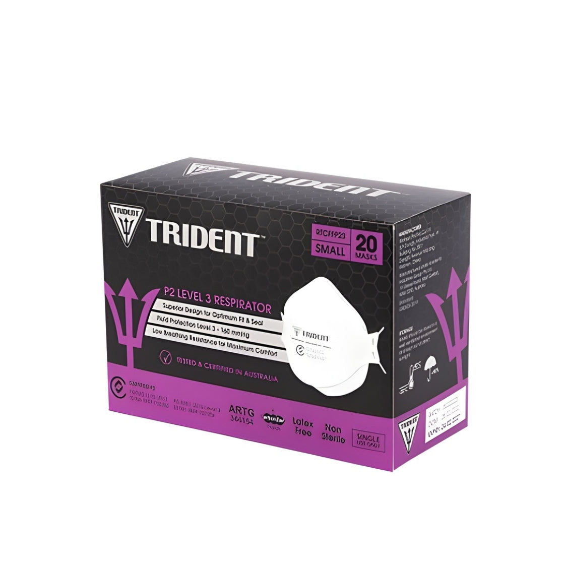 Trident P2 Industrial and Level 3 Surgical Respirator - Pack of 20