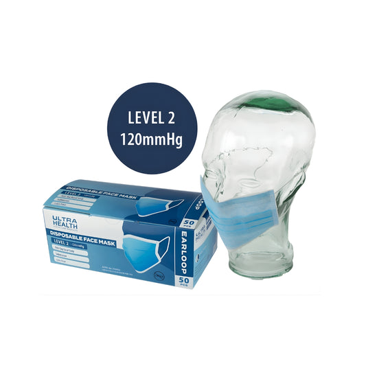 Ultra Health Level 2 Surgical Face Masks -20 boxes (1000pcs) / 1CTN